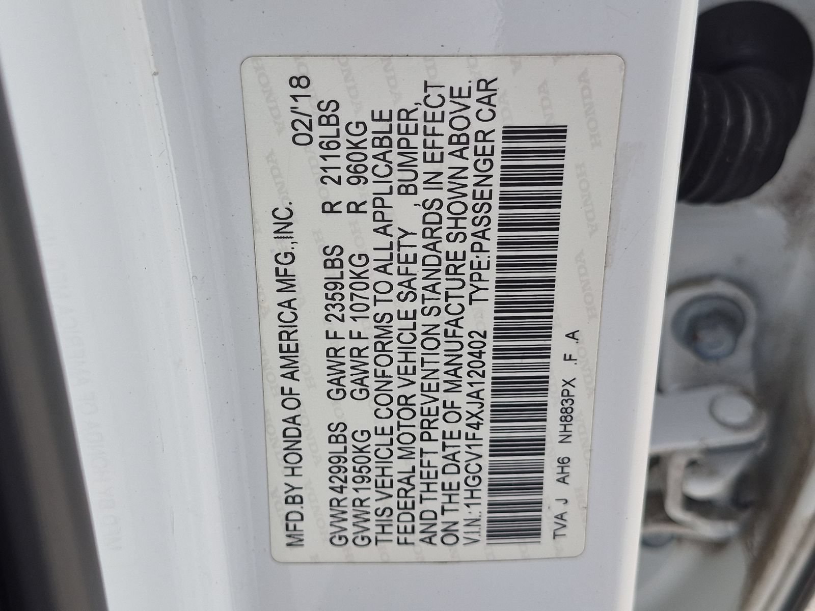2018 Honda Accord EX - Photo 24