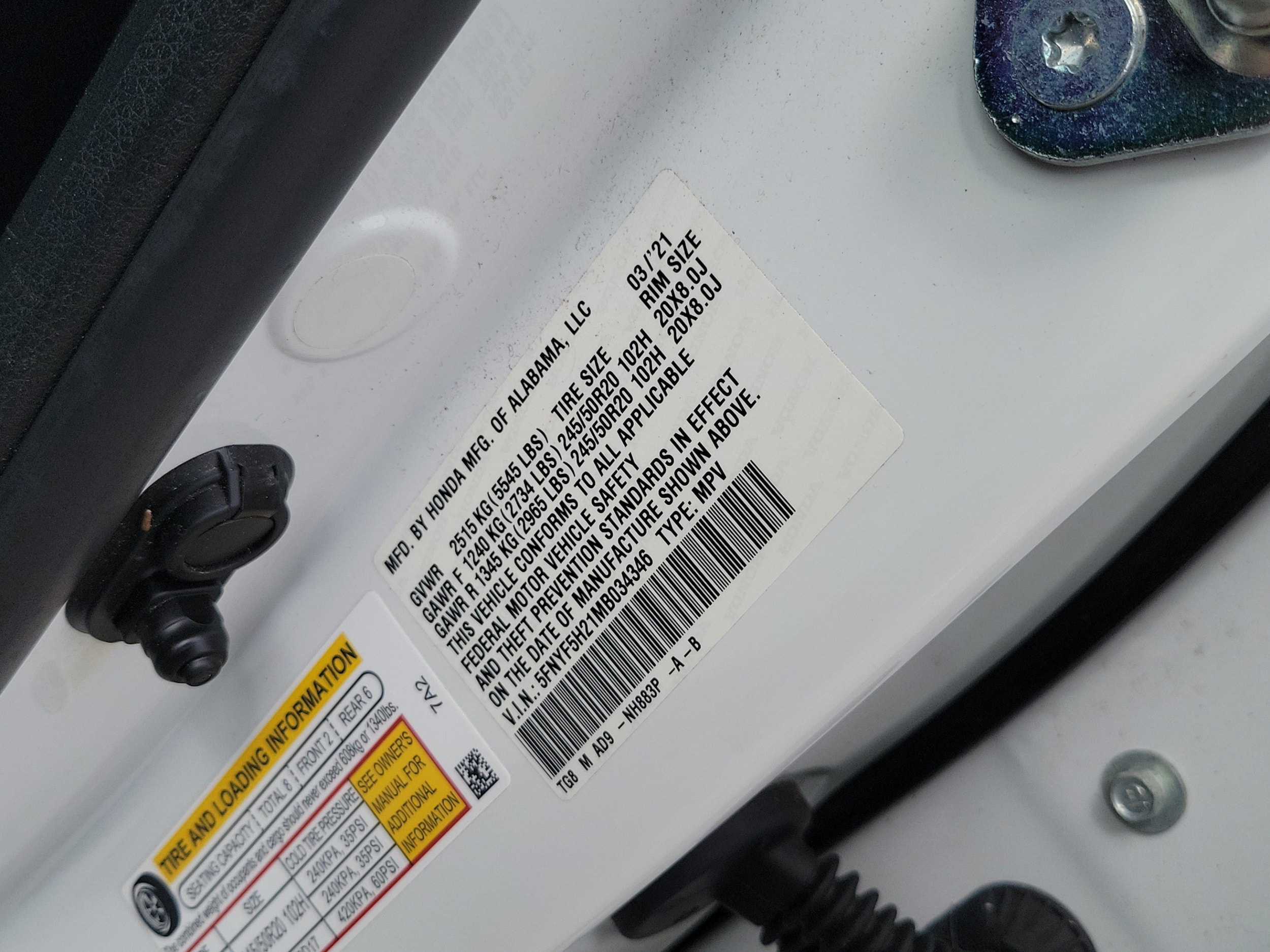 2021 Honda Pilot SE - Photo 35