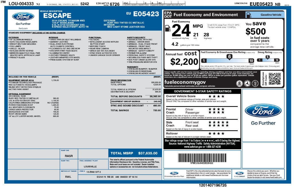 Used 2014 Ford Escape Titanium