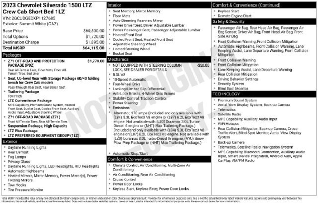 Used 2023 Chevrolet Silverado 1500 LTZ Truck Crew Cab