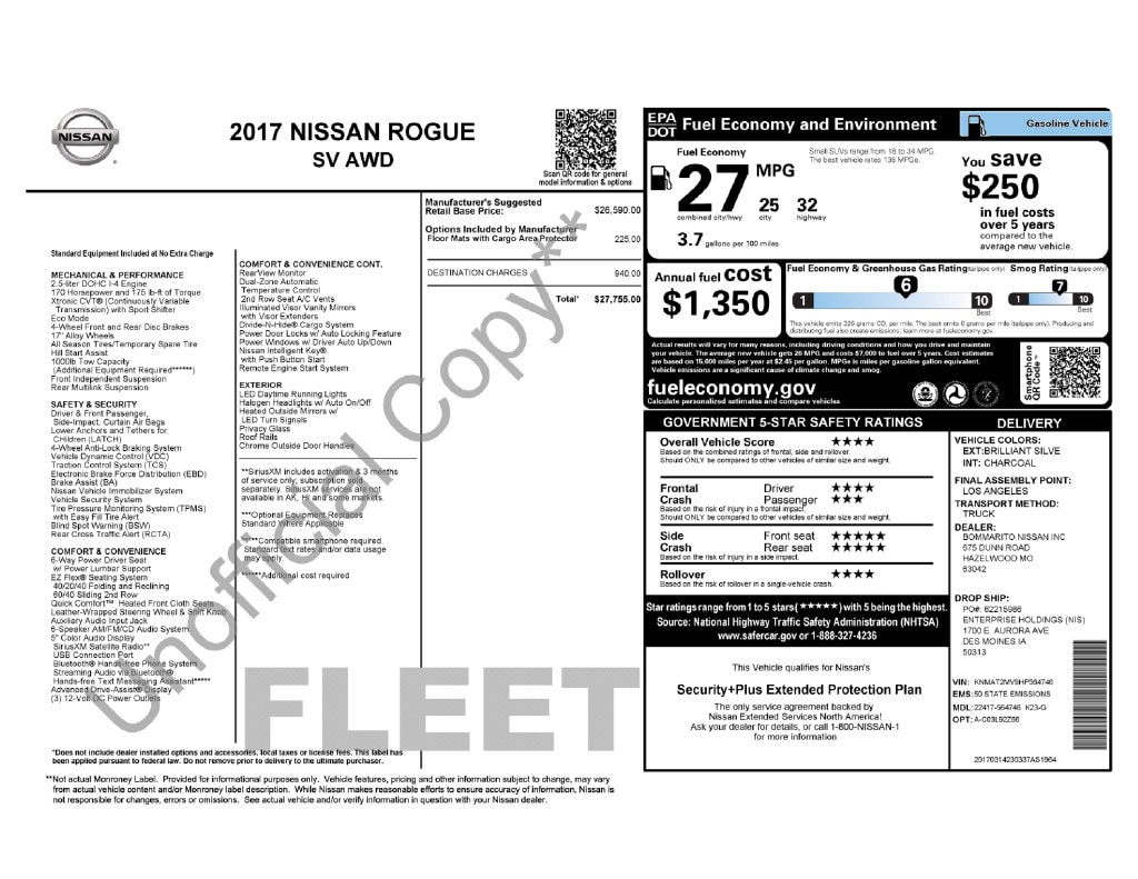 Used 2017 Nissan Rogue SV SUV