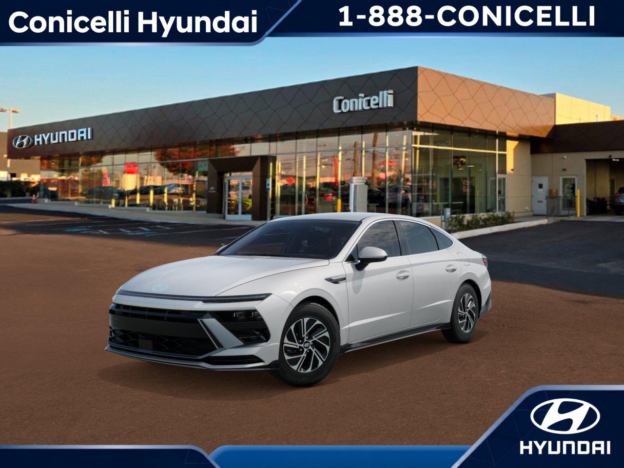 New 2026 Hyundai Sonata Hybrid Blue Sedan