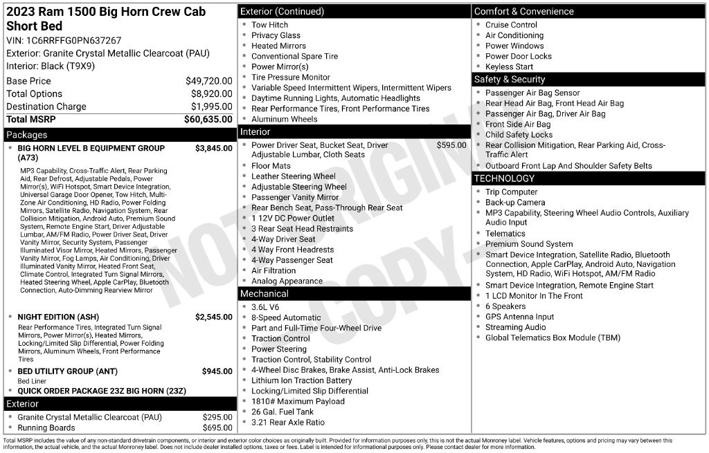 Used 2023 Ram 1500 Big Horn/Lone Star Truck