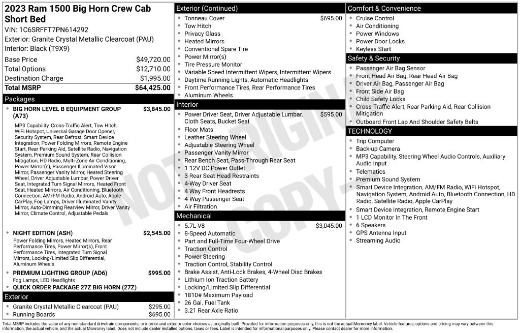 Used 2023 Ram 1500 Big Horn/Lone Star Truck