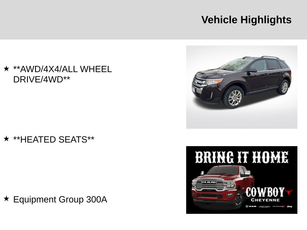 Used 2013 Ford Edge Limited with VIN 2FMDK4KC0DBC50266 for sale in Cheyenne, WY