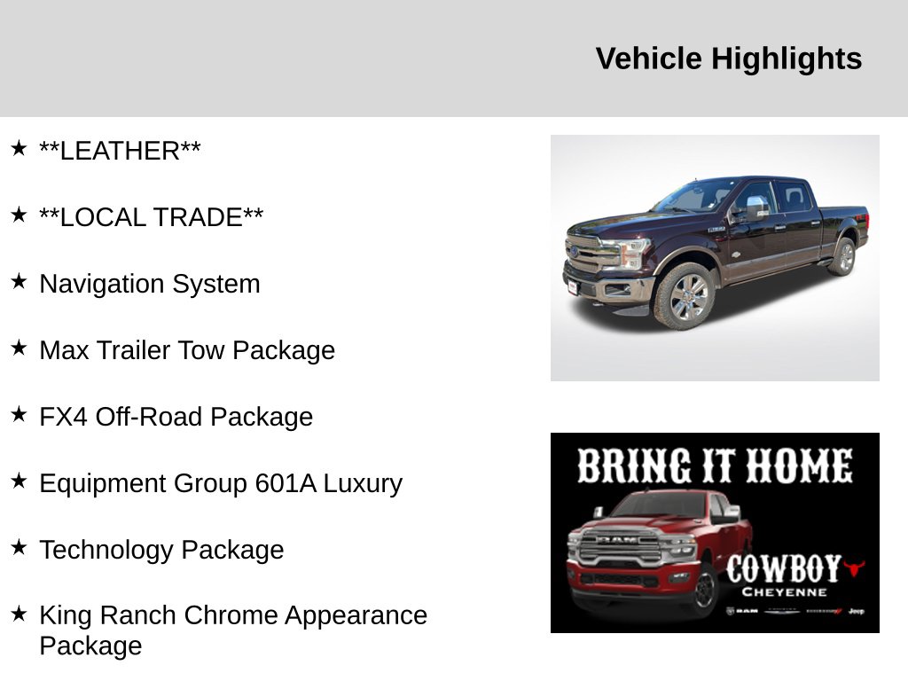 Used 2019 Ford F-150 King Ranch Truck
