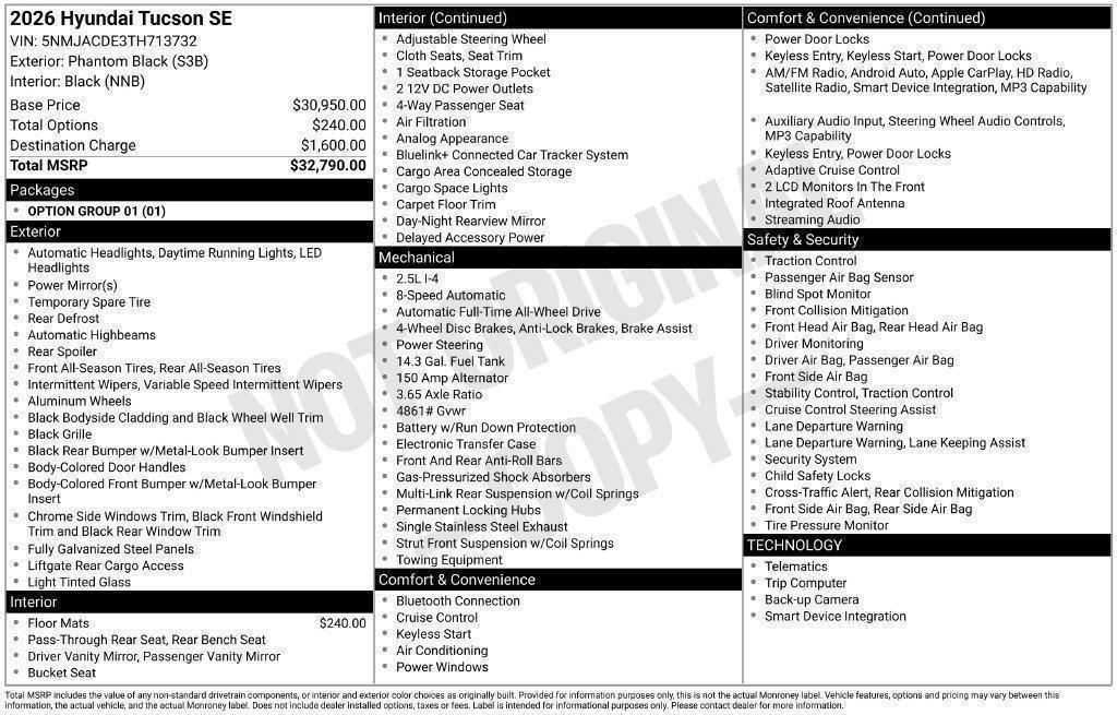 2026 Hyundai Tucson SE - Photo 43