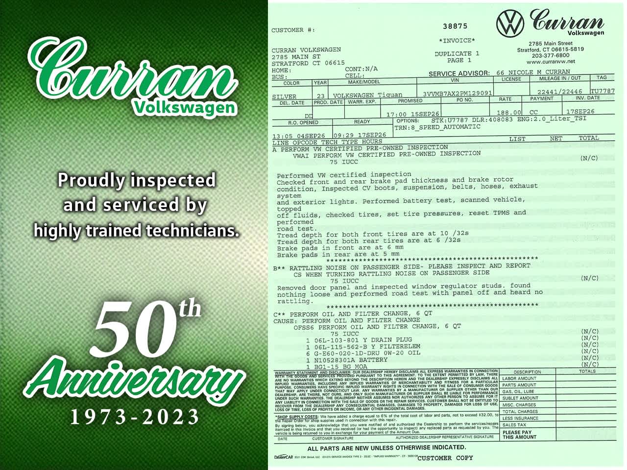 Certified 2023 Volkswagen Tiguan 2.0T SE SUV