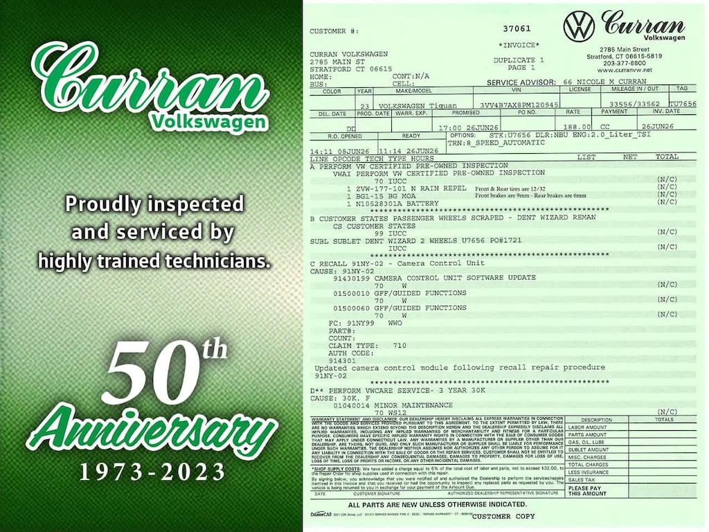 Certified 2023 Volkswagen Tiguan 2.0T SEL R-Line SUV