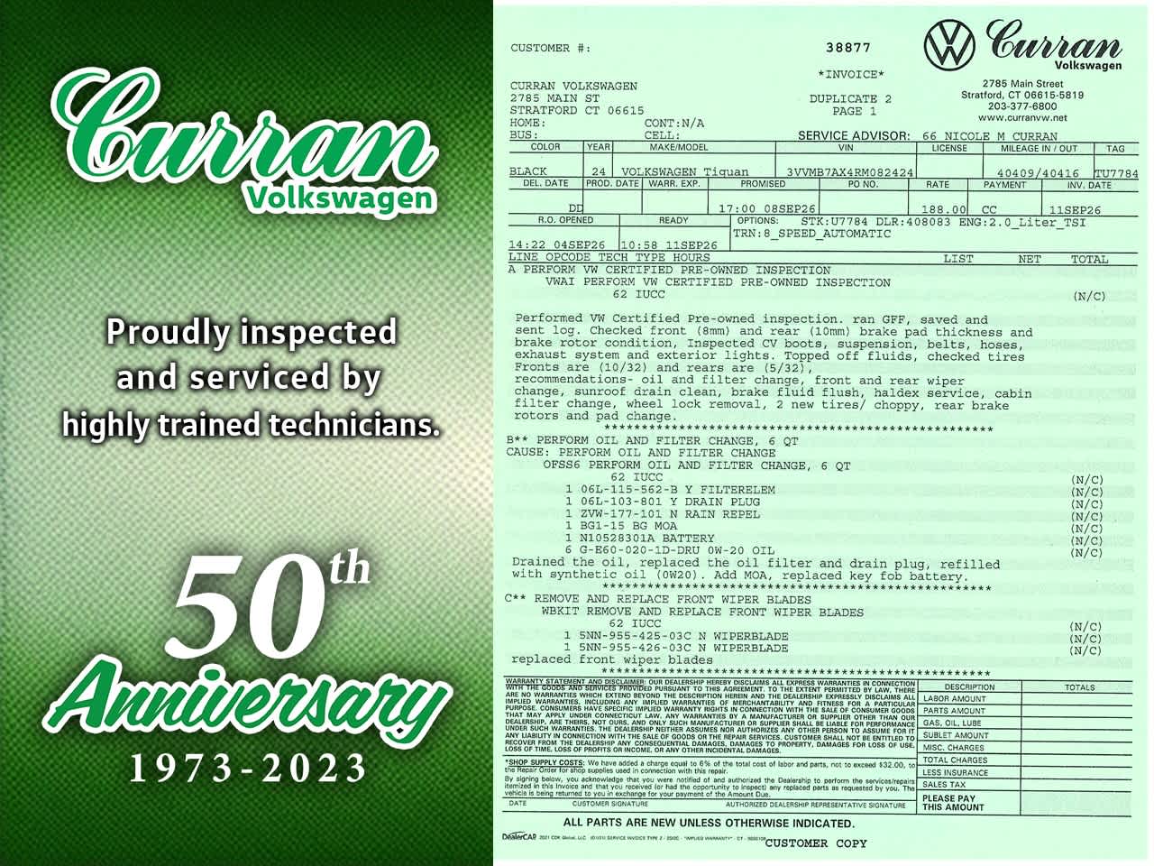 Certified 2024 Volkswagen Tiguan 2.0T SE SUV