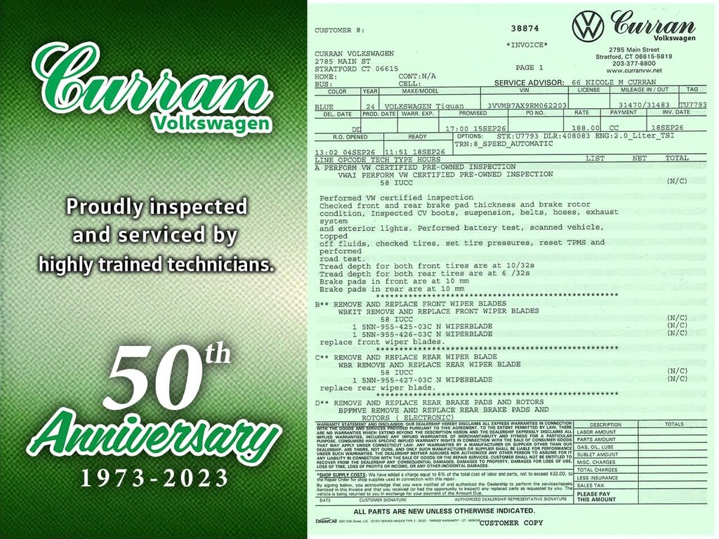 Certified 2024 Volkswagen Tiguan 2.0T SE SUV