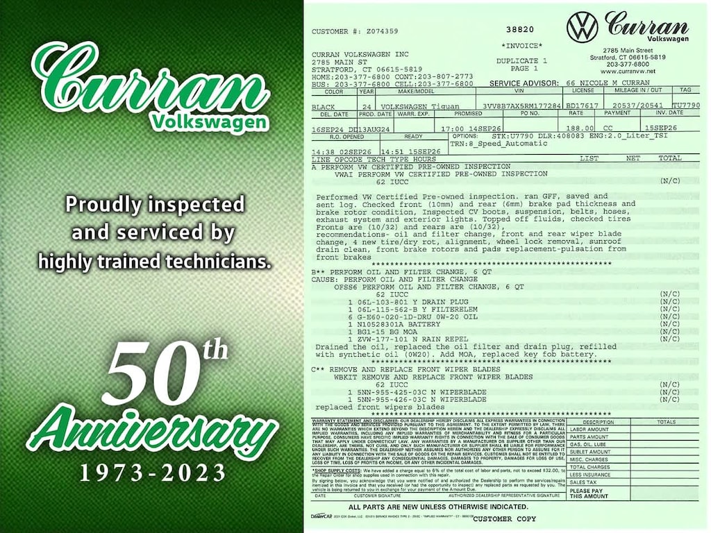 Certified 2024 Volkswagen Tiguan 2.0T SE R-Line Black SUV