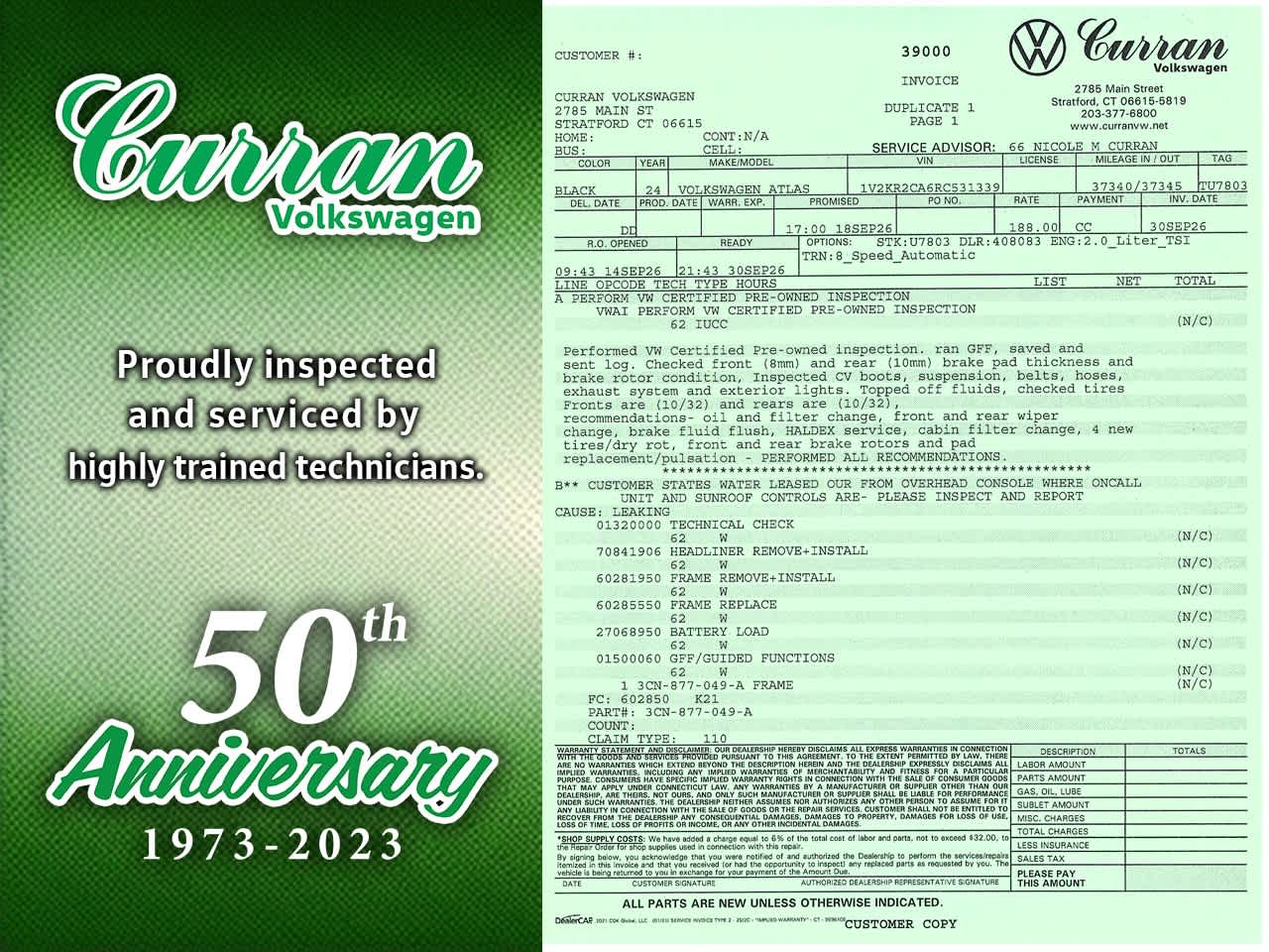 Certified 2024 Volkswagen Atlas 2.0T SE w/Technology SUV