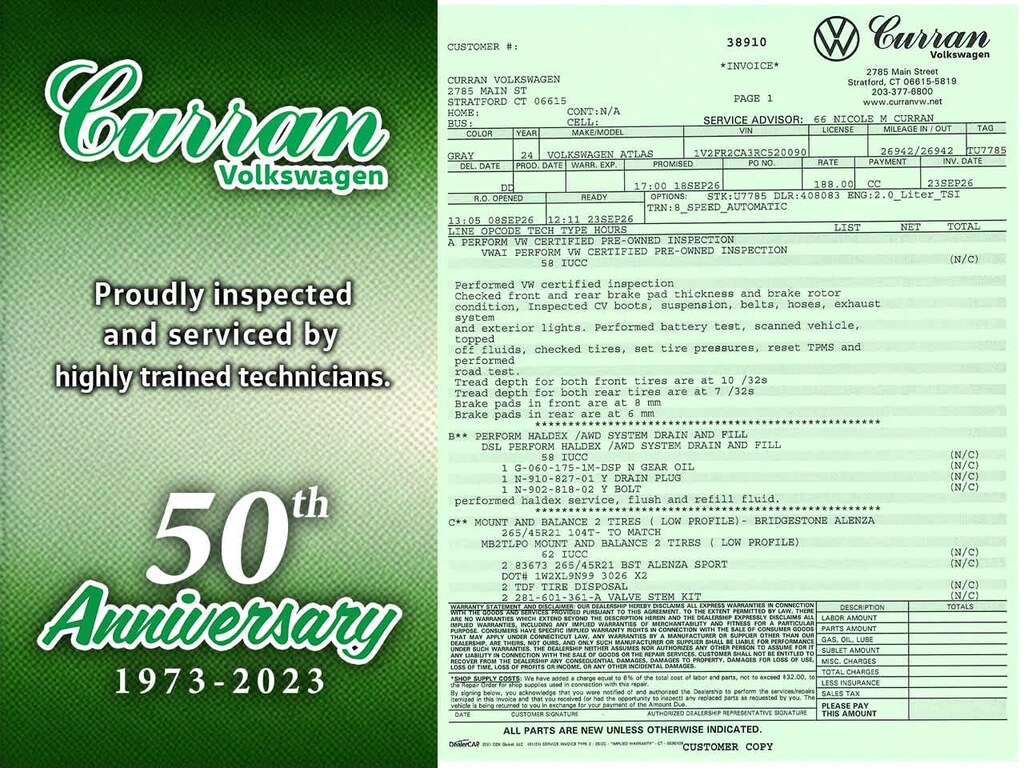 Certified 2024 Volkswagen Atlas 2.0T SEL Premium R-Line SUV