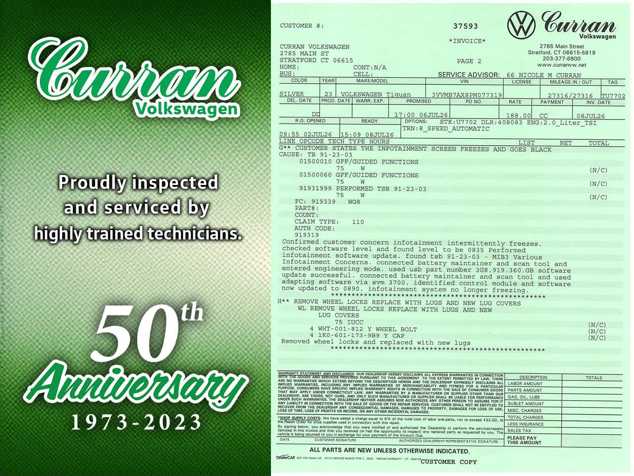 Certified 2023 Volkswagen Tiguan 2.0T SE SUV