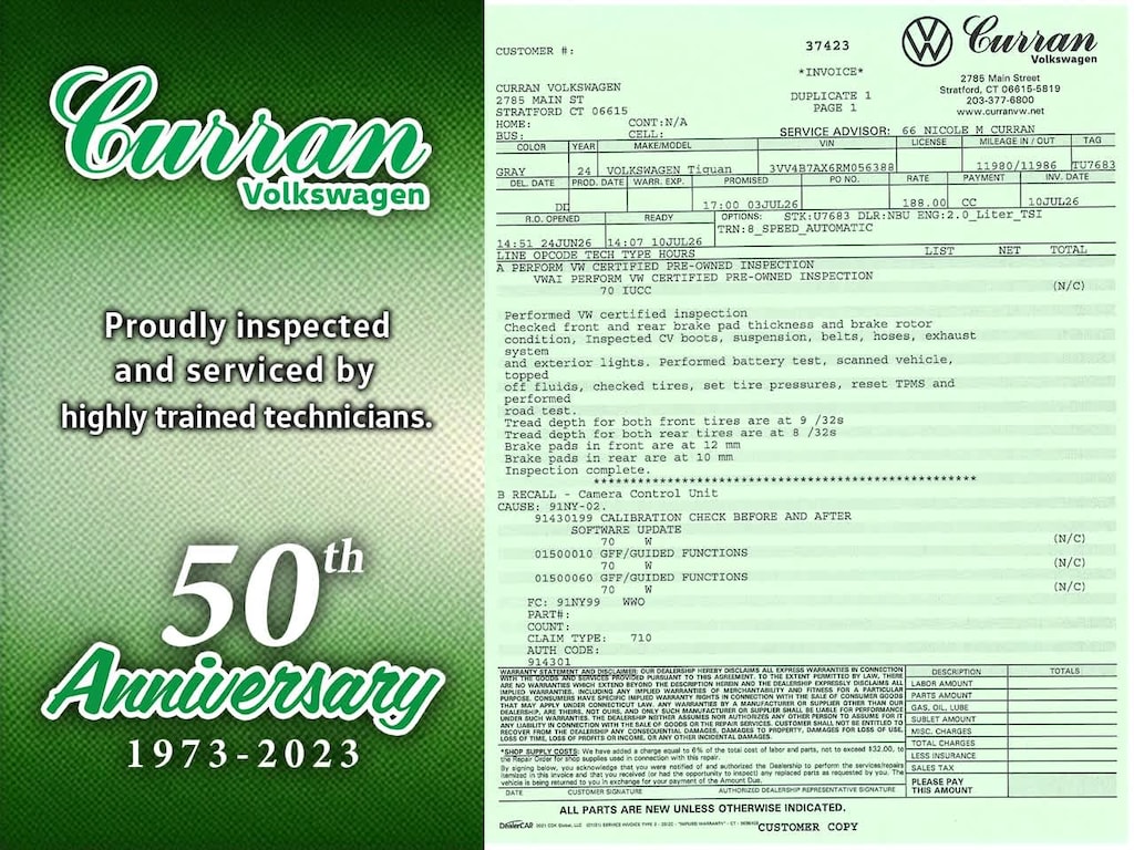 Certified 2024 Volkswagen Tiguan 2.0T SEL R-Line SUV