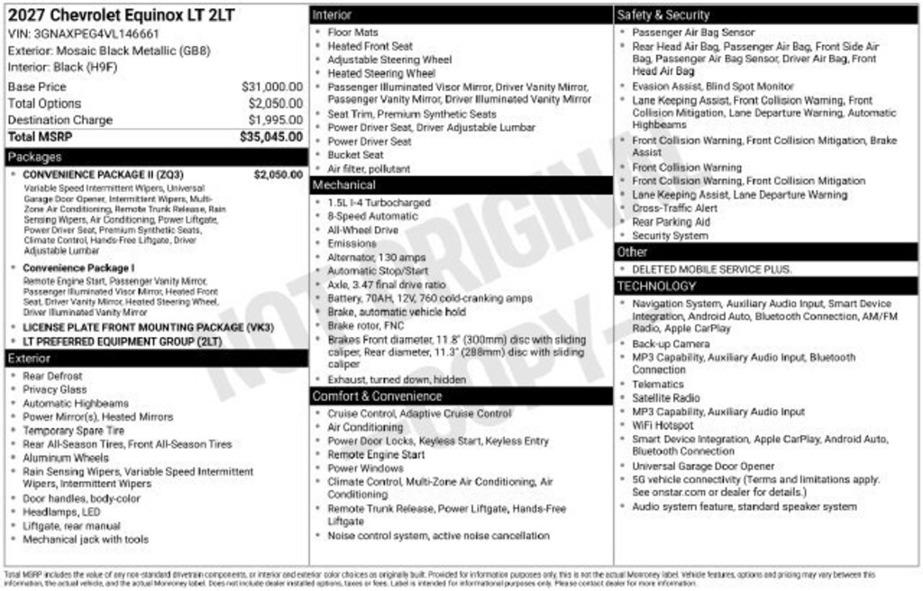 New 2027 Chevrolet Equinox LT SUV