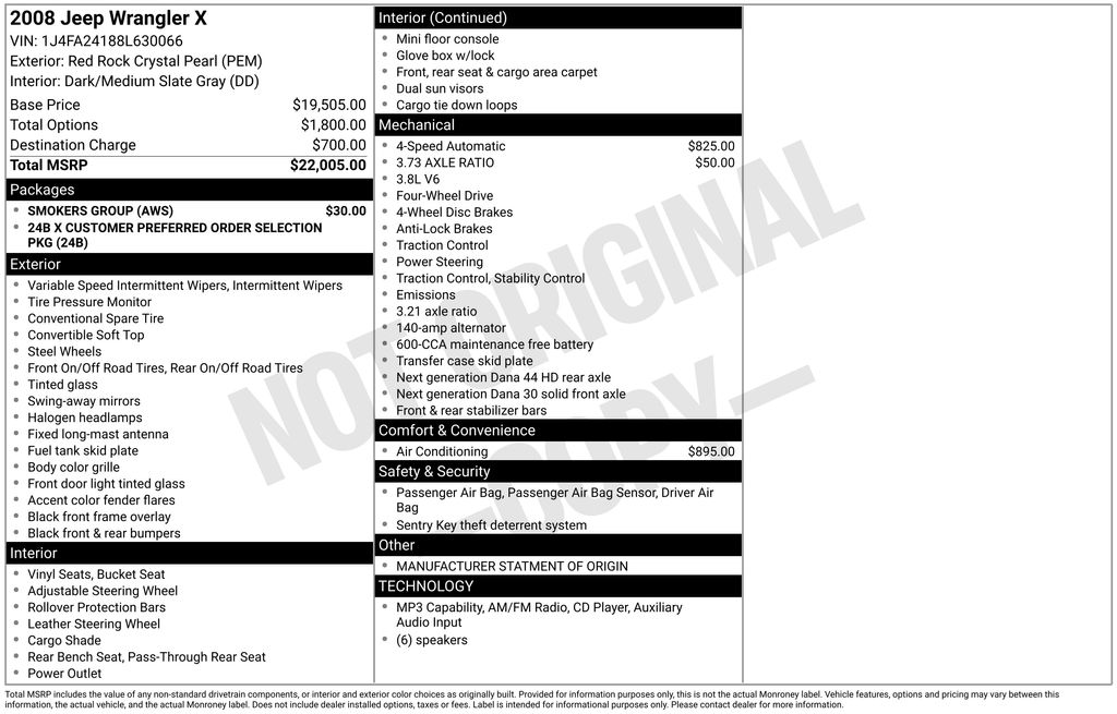 2008 Jeep Wrangler SUV 