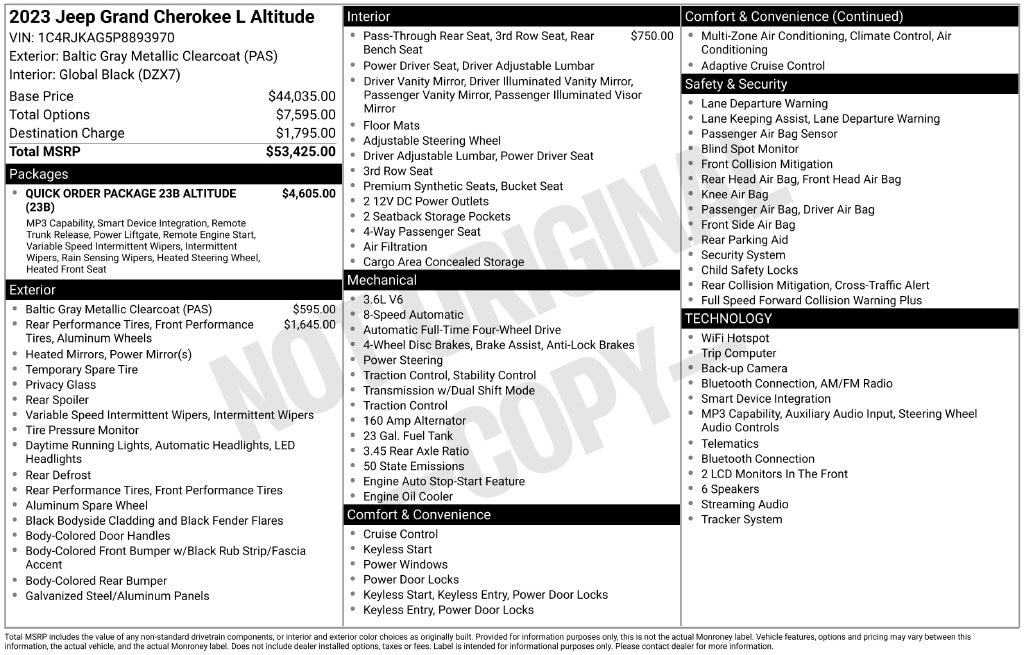 2023 Jeep Grand Cherokee L