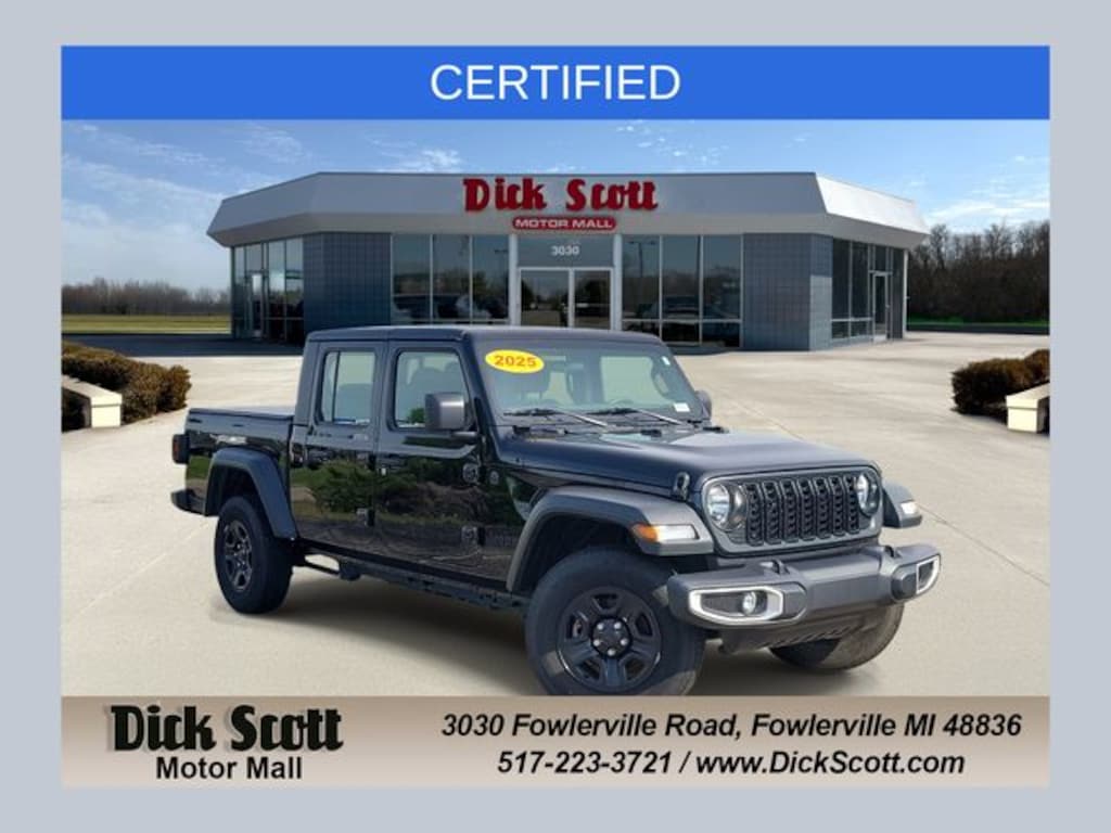 Certified 2025 Jeep Gladiator Sport Truck