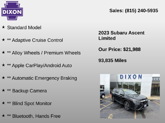 Used 2023 Subaru Ascent Limited SUV