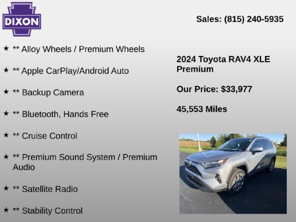 Used 2024 Toyota RAV4 XLE Premium SUV