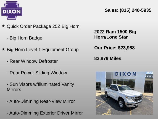 Used 2022 Ram 1500 Big Horn/Lone Star Truck