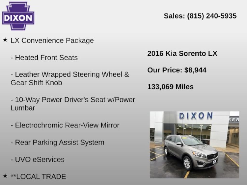 Used 2016 Kia Sorento LX SUV
