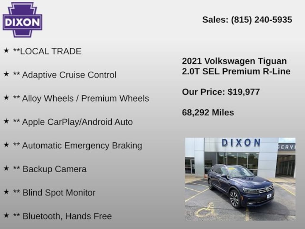 Used 2021 Volkswagen Tiguan 2.0T SEL Premium R-Line SUV