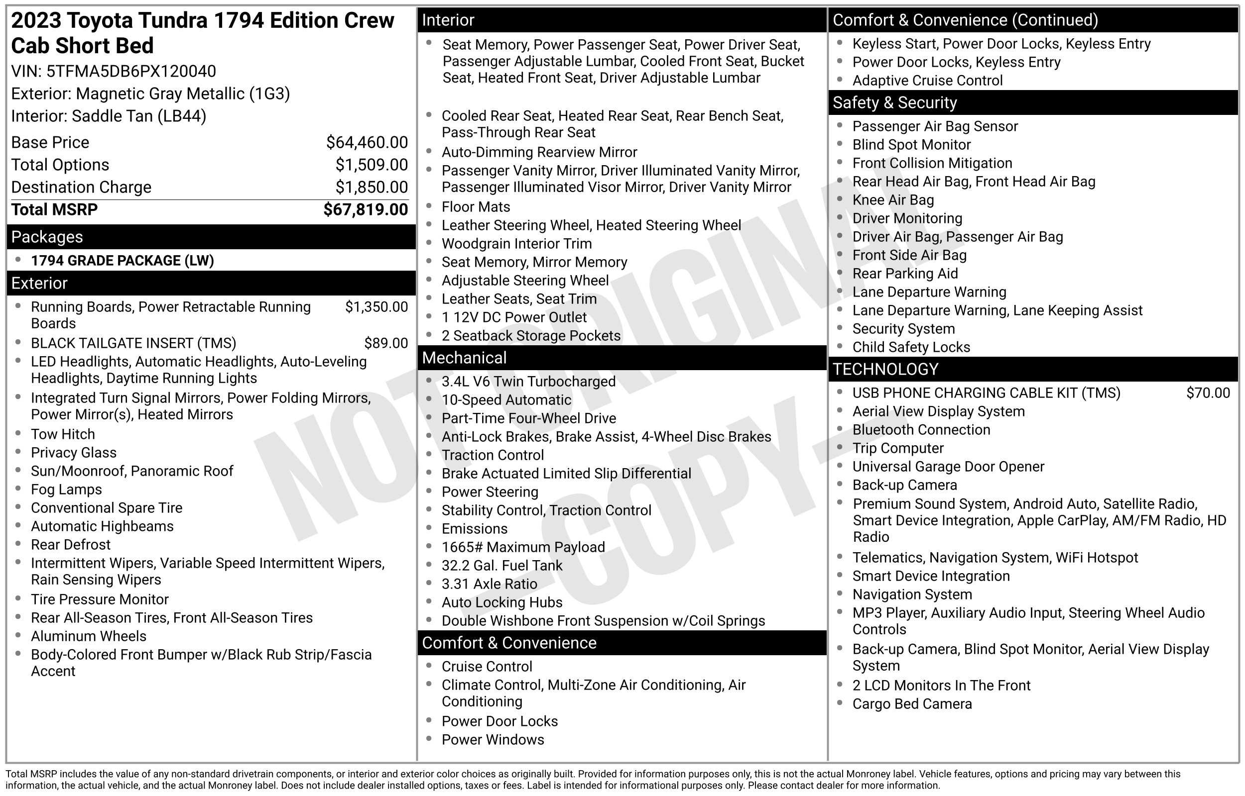 2023 Toyota Tundra 1794 Edition