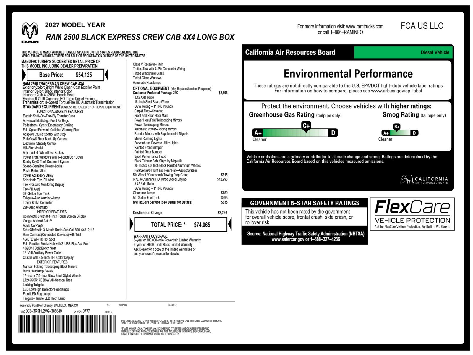 New 2027 Ram 2500 Tradesman Pickup