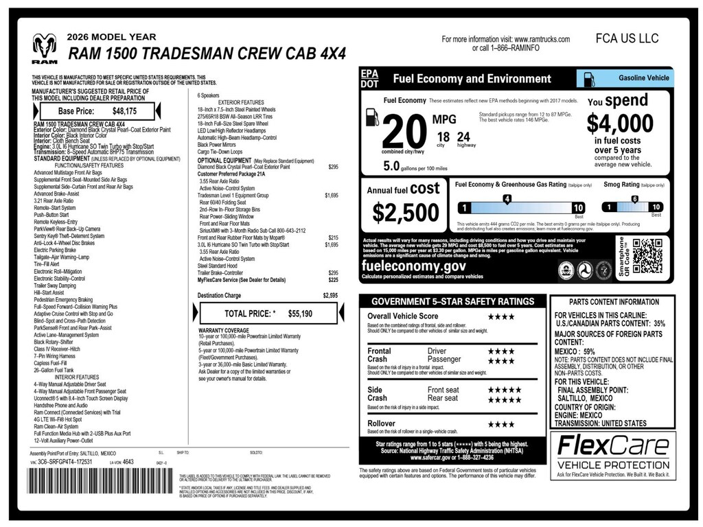 New 2026 Ram 1500 Tradesman Pickup