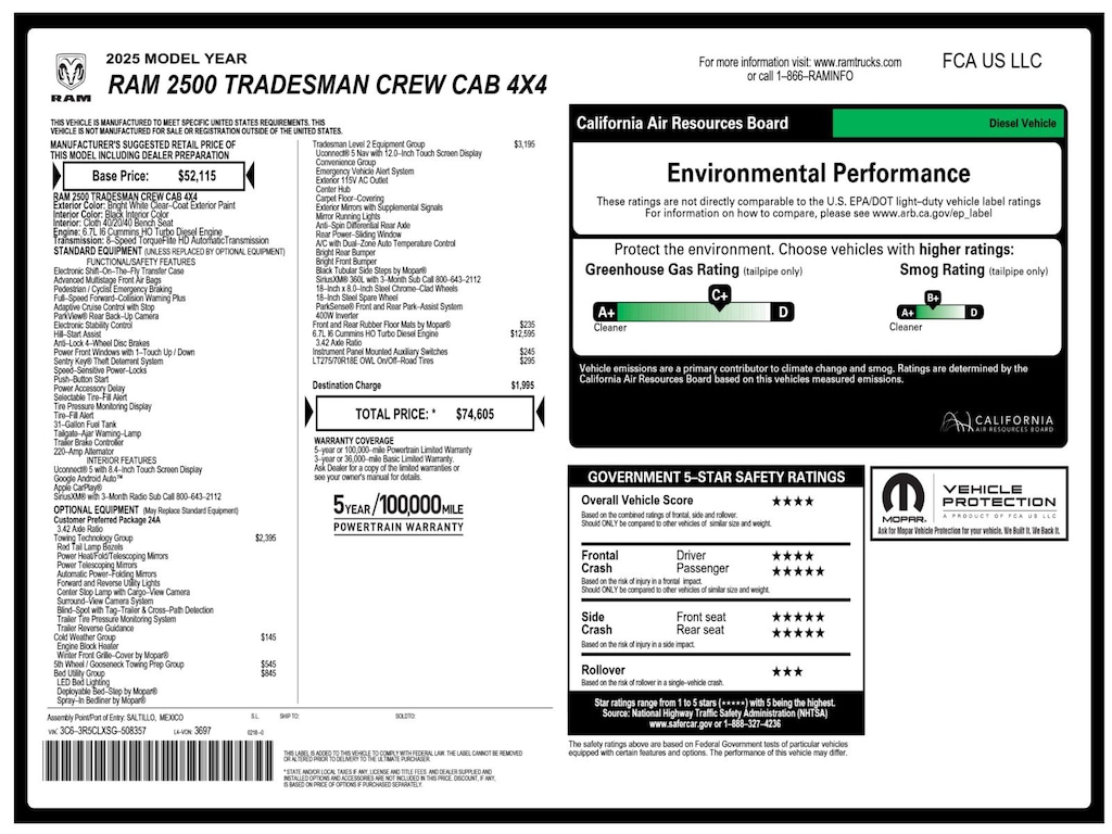 New 2025 Ram 2500 Tradesman Pickup