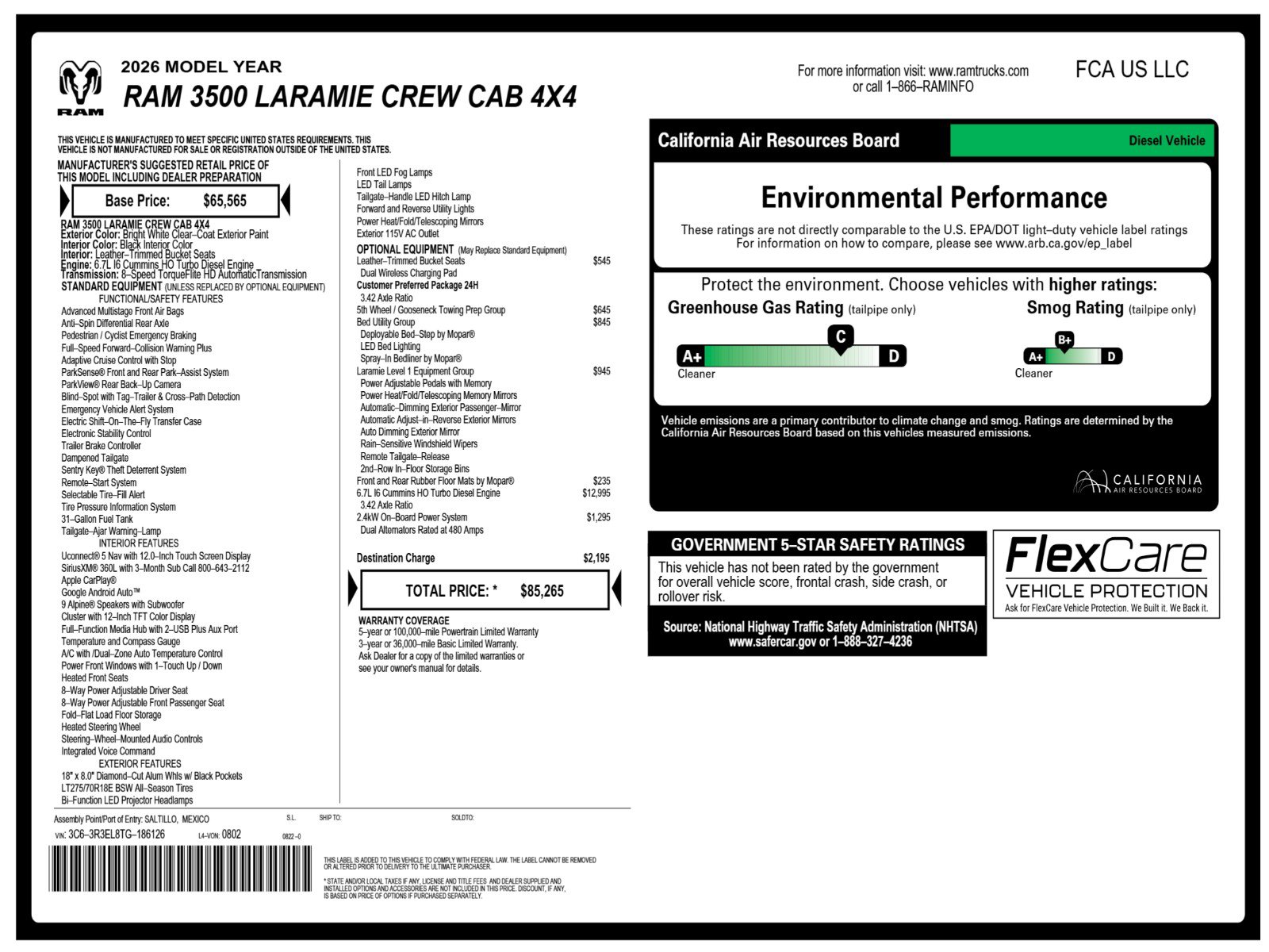 New 2026 Ram 3500 Laramie Pickup