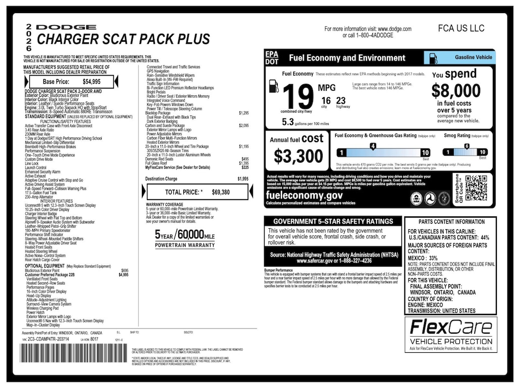 New 2026 Dodge Charger Scat Pack Coupe