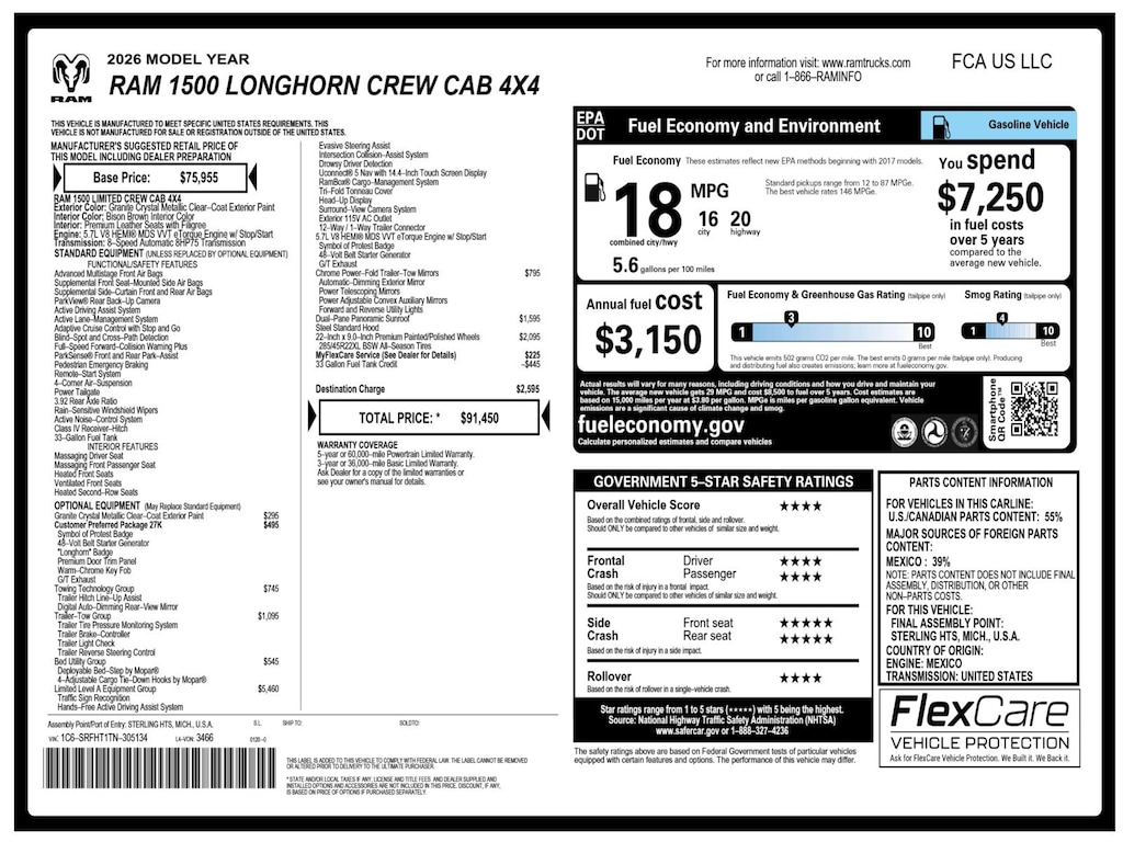 New 2026 Ram 1500 Limited Pickup