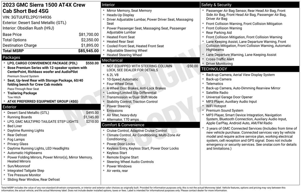 2023 GMC Sierra 1500 AT4X - Photo 37