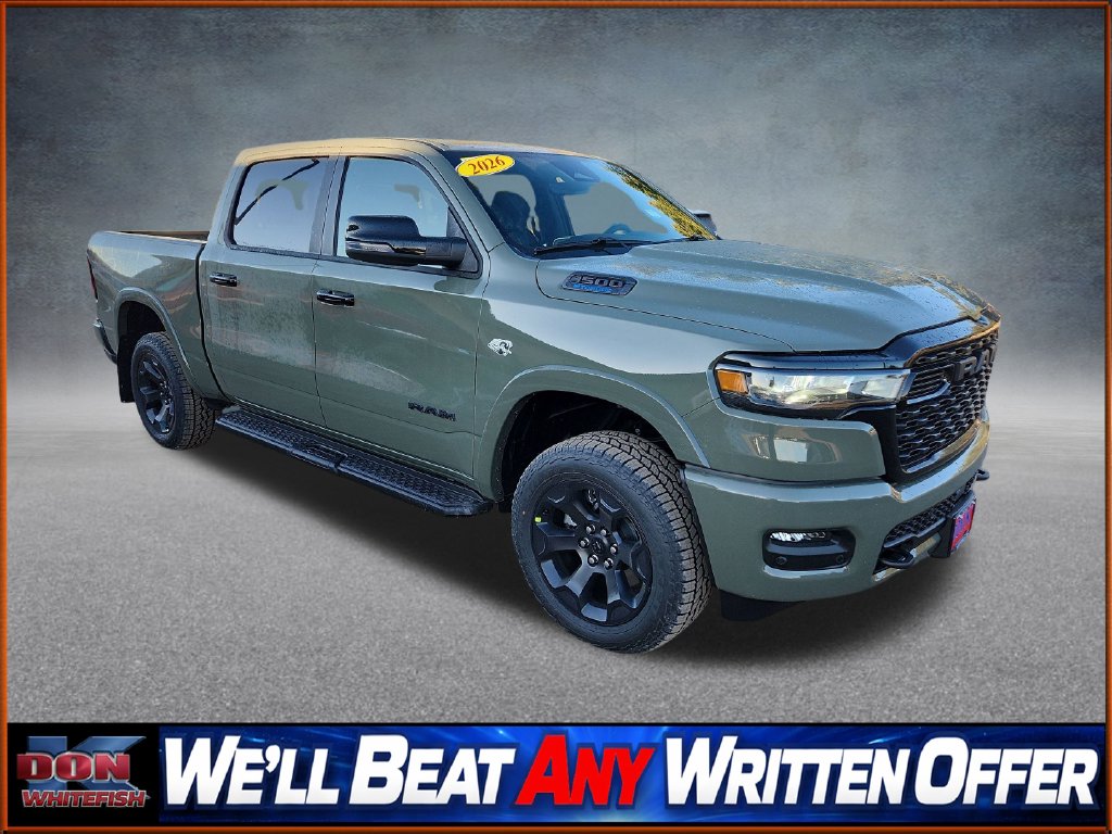 New 2026 Ram 1500 BIG HORN CREW CAB 4X4 5'7 BOX Pickup for sale in Whitefish, MT