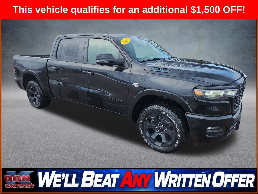 New 2026 Ram 1500 BIG HORN CREW CAB 4X4 5'7 BOX Pickup for sale in Whitefish, MT