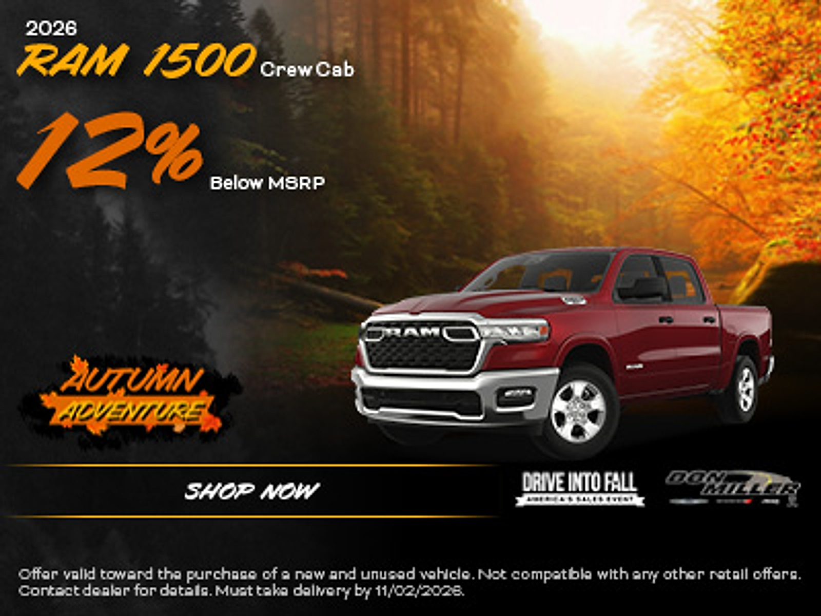 New 2026 Ram 1500 Laramie Crew Cab 4x4 5’7” Box Pickup