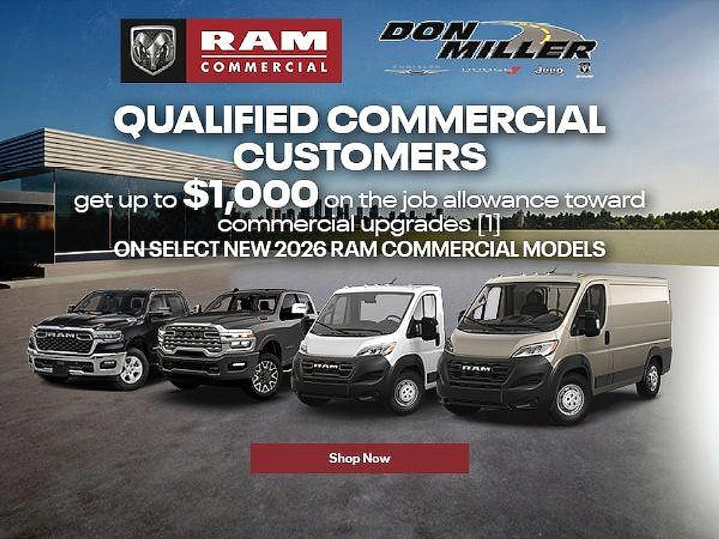 New 2026 Ram Promaster 1500 Cargo Van Tradesman Low Roof 118 WB w/Pass Seat Cargo Van