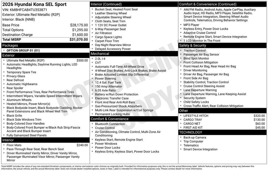 2026 Hyundai Kona SEL Sport - Photo 6