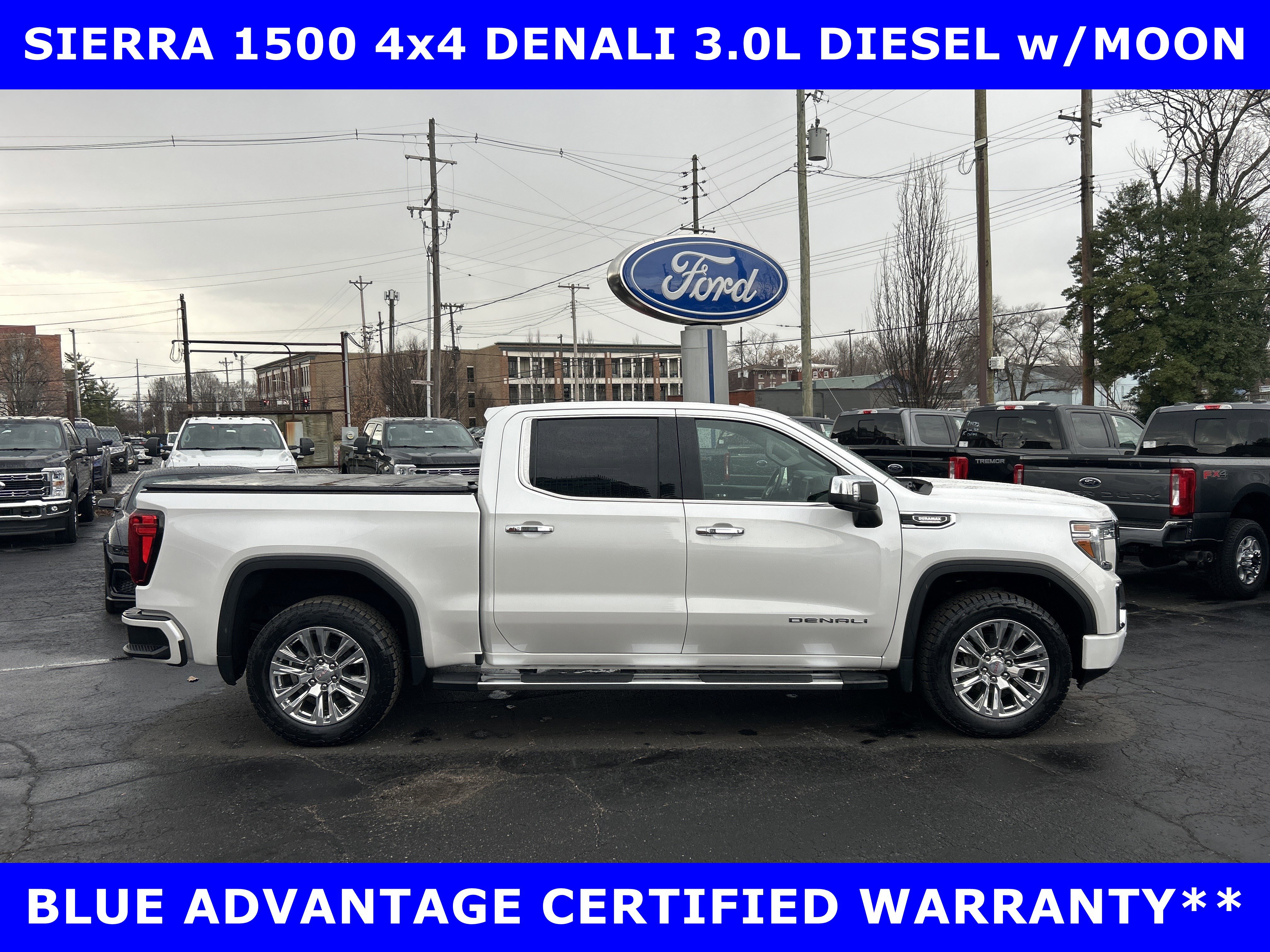 2021 GMC Sierra 1500 CERTIFIED-DENALI 4x4 DIESEL w/MOON-TOW Truck Crew Cab