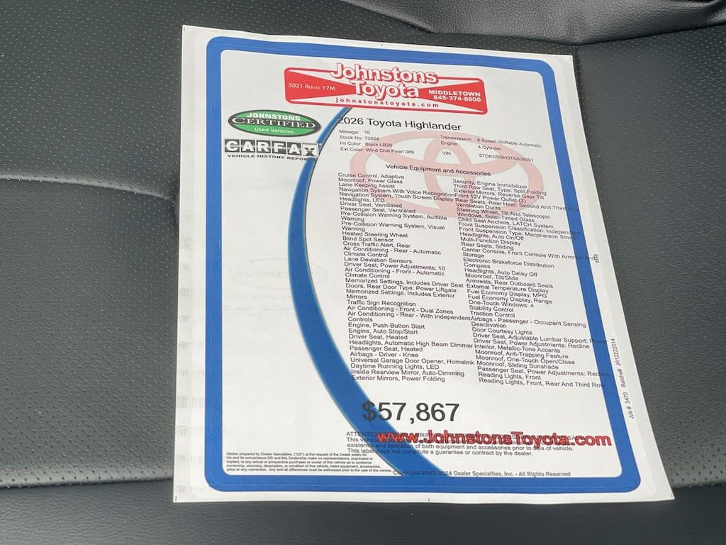 Used 2026 Toyota Highlander Limited SUV