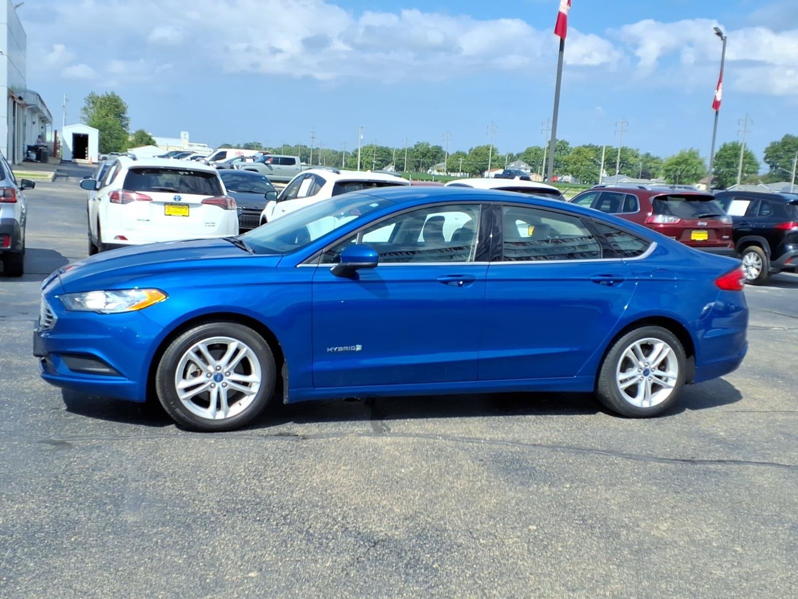 Used 2018 Ford Fusion Hybrid S with VIN 3FA6P0UU0JR254463 for sale in Tilton, IL
