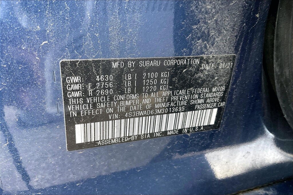 Used 2021 Subaru Legacy Premium Sedan