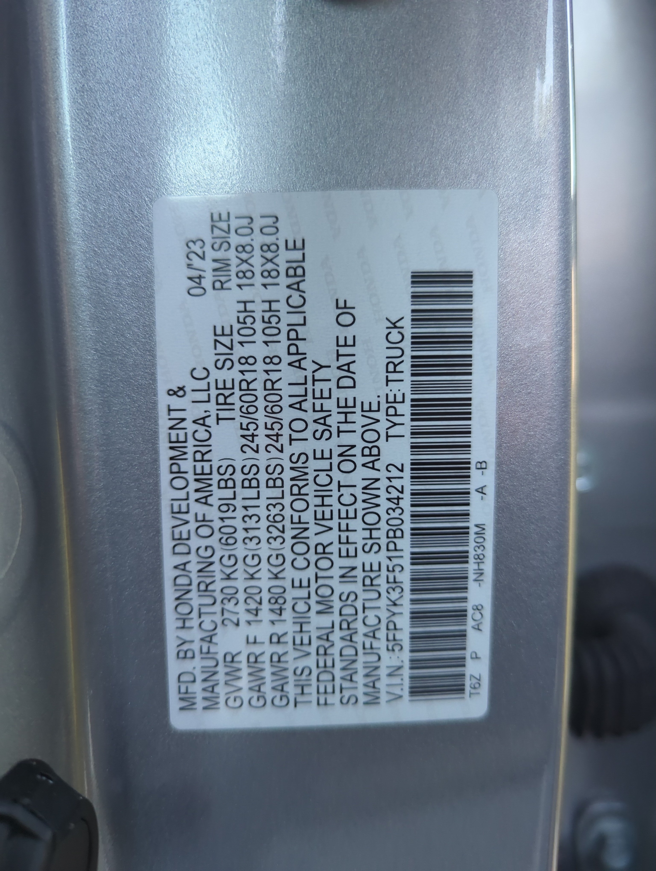 2023 Honda Ridgeline RTL - Photo 34