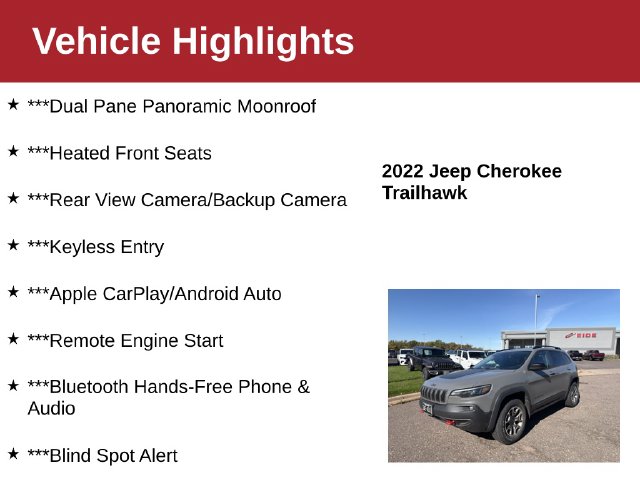 Used 2022 Jeep Cherokee Trailhawk SUV
