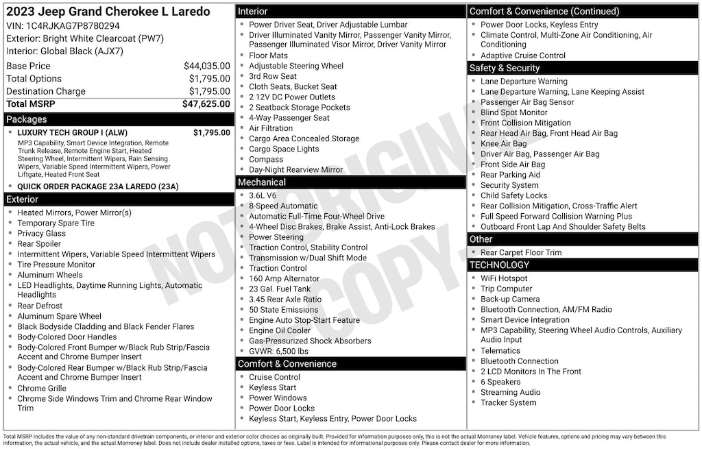 Used 2023 Jeep Grand Cherokee L Laredo SUV