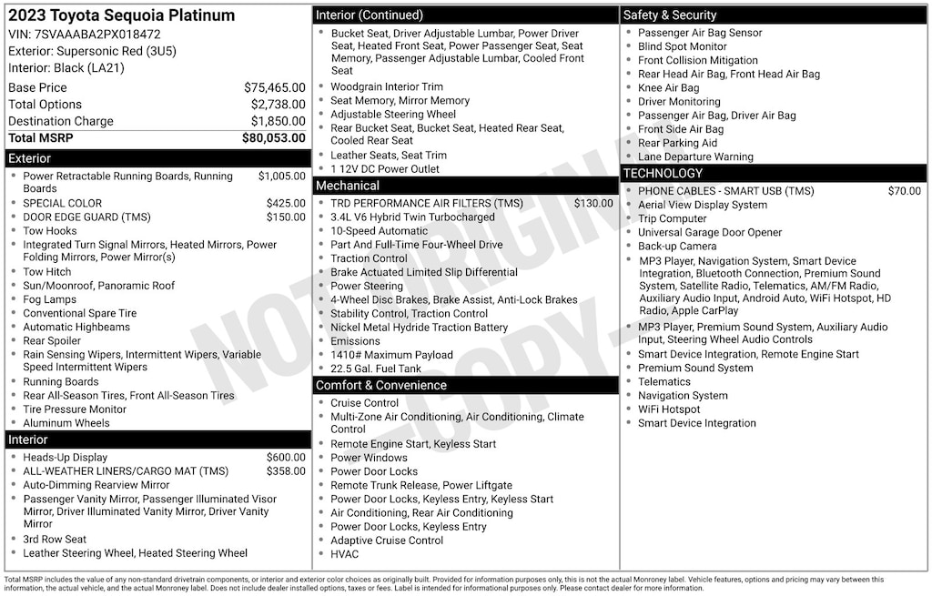 Certified 2023 Toyota Sequoia Platinum SUV